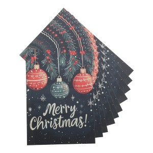 Unique Bargains Christmas Greeting Card Multicolored 4.5"x 3.1" 10 Pcs - 1 of 4