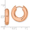 Chisel Stainless Steel Polished Rose IP-plated 5mm Hinged Hoop Earrings - 4 of 4