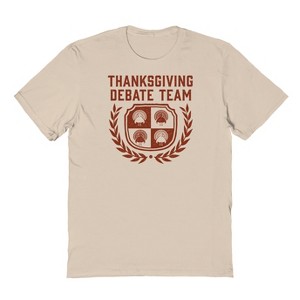 Famous In Real Life Men's Thanksgiving Debate Team Short Sleeve Graphic Cotton T-Shirt - 1 of 3