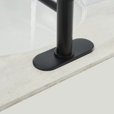 Matte Black Single Handle Brass Bathroom Faucet