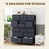 15 Drawers Dressers, Chest of Drawers with Wood Tabletop, Metal Frame, Fabric Tall Dressers for Bedroom Living Room Hallway Entryway - 2 of 4