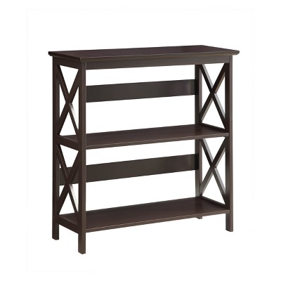 32.5" Oxford 3 Tier Bookcase Espresso - Breighton Home