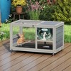 AZL1 Life Concept Pet Crates and Houses 2-Tier Indoor Outdoor Animal Cage on Wheels, Removable Tray, Slip-Proof Ramp, Gray, 35.43"*19.7"*21.56" - 2 of 4