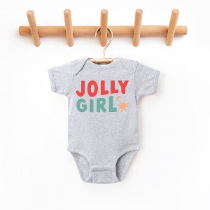 The Juniper Shop Jolly Girl Star Baby Bodysuit - 18 Month - Heather Grey - 1 of 2