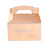 Sparkle and Bash 24 Pack Rose Gold Thank You Party Favor Gable Gift Boxes for Wedding, Birthday Party, 6.25 x 3.5 x 3.5 In - 4 of 4