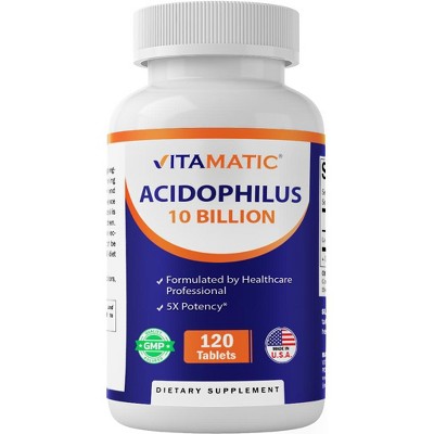 Acidophilus Probiotic 10 Billion CFU Daily Probiotic Supplement 120 Tablets
