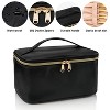 Makeup Bag, Portable Cosmetic Bag, Large Capacity Travel Makeup Case Organizer, Black For Women Toiletry Bag - 4 of 4