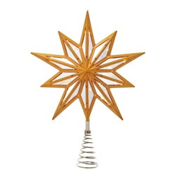 Kurt Adler 9-inch 10-light 8-point Gold Capiz Star Treetop : Target