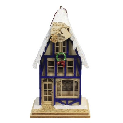 Ginger Cottages 4.75" Claus Cafe Coffee Shop Caffeine Ornament  -  Tree Ornaments