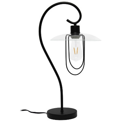 Modern Metal Scroll Table Lamp Black - Lalia Home