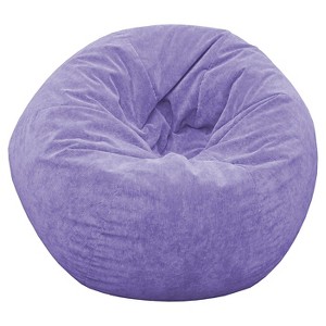 Gold Medal Micro-Fiber Suede Bean Bag Chair - Lilac, Purple
