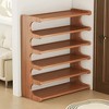SKRAN 6-Tier Bamboo Shoe Rack, Free Standing Storage Shelf Entryway Shoe Tower Perfect For Dormitories And Entryways Ample Storage Space - 4 of 4