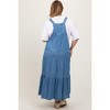Pinkblush Blue Chambray Overall Tiered Maternity Plus Midi Dress - 3 of 3