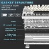 MaseiKar YZ87 Gasket Mechanical Keyboard,TKL Wireless Hot Swappable with 5-Layer Padding, BT5.0/2.4G/USB-C NKRO RGB Backlit(White, Milk Switch) - 3 of 4