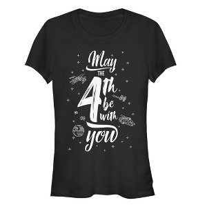 Juniors Womens Star Wars May the Fourth Starry Icons T-Shirt - 1 of 3