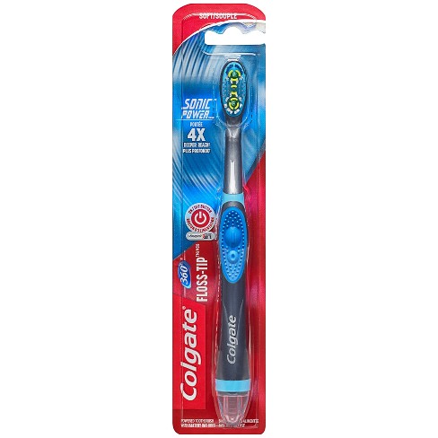 colgate toothbrush sonic floss tip advanced power soft vibrating 1ct total powered target oral