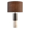 Fulton Concrete Table Lamp Black - Hampton Hill: Ink+Ivy Modern Drum Shade, Metal Base Push Button Switch - 4 of 4