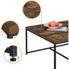 NicBex Modern Square Coffee Table Set of 5 with 4 Storage Stools and Metal Frame for Living Room - 4 of 4