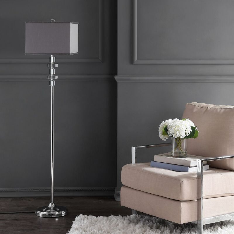 Times 60.5 Inch H Square Floor Lamp - Clear/Chrome - Safavieh, 4 of 9