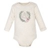 Hudson Baby Infant Girls Cotton Long-Sleeve Bodysuits 3-Pack, The Cutest - 3 of 4