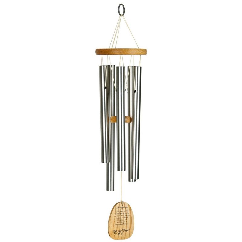 Woodstock Wind Chimes Signature Collection, Woodstock Reflections, 22'' Silver Wind Chime, 1 of 11