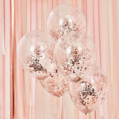 Foil Confetti Filled Balloons Bronze