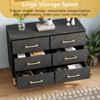 Jojoka Dresser for Bedroom with 6 Drawer, TV Stand Dressers Chest of Drawers Large Wood Dresser for Storage and Organization - 3 of 4