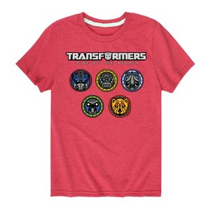 Boys' - Transformers - Logo With Badges Short Sleeve Graphic T-Shirt - 1 of 3