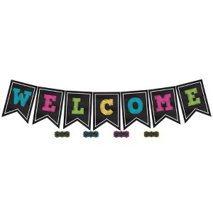 Teacher Created Resources® Chalkboard Brights Pennants Welcome Bulletin Board Display - 1 of 1