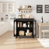 Coucheta 31 Inch Small Sideboard Buffet Cabinet with Glass Doors & Adjustable Shelf, Wood Storage Cabinet, Accent Furniture for Living Rooms - 4 of 4