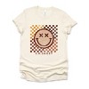 Simply Sage Market S.W.Smiley Fall Checkered Smiley Short Sleeve Tee - 2 of 4