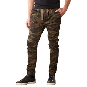 Galaxy By Harvic Men's Slim Fit  Basic Stretch Twill Joggers - 1 of 3