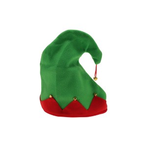 Unique Bargains Christmas Hat Christmas Elf Hat Thick Brushed Fabric 12.6"x12.2" 1 Pc - 1 of 4