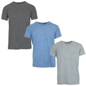 Galaxy Kick Start Men's Short Sleeve Moisture-Wicking Quick Dry Performance Crew Neck Tee-3 Pack - 1 of 1