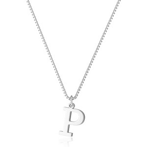 Personalized Initial Choker Gold Plated Dainty Letter Pendant Necklace Gift Silver-P - 1 of 4