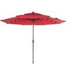 Sonkuki 10FT Outdoor 3-Tier Patio Market Umbrella w/Solar Lights and Aluminum Pole - 2 of 4