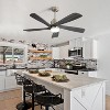 YUHAO 52 Inch Brushed Nickel Modern Dimmable LED Ceiling Fan With Light 5 Solid Wood Blades and Smart APP Control - 4 of 4