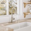 CASAINC Single-Handle Pull Down Kitchen Sink Faucet with Infrared Sensor, Soap Dispenser and Deckplate Included - 2 of 4