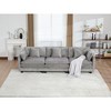 Cloud Sofa 3-Seater, Modular Sectional Couch with Chenille Fabric & High-Elastic Double-Layer Cushions â€ - 3 of 4