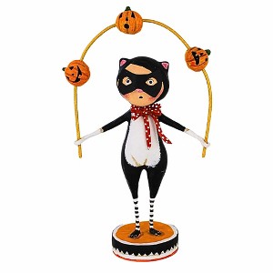 Lori Mitchell 7.5 Inch Toss A Jack Cat Jack-O-Lanterns Figurines - 1 of 4