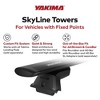 YAKIMA BaseLine Sleek Adjustable Roof Rack Towers with 165 Pound Maximum Load Capacity for Vehicles Without Roof Rails or Gutters, Black, Set of 4 - 3 of 4