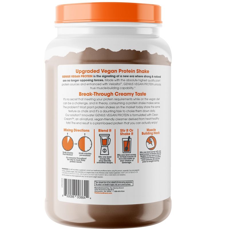 Genius Vegan Protein Plant Based Lean Muscle Building Protein Powder - The Genius Brand, 3 of 4