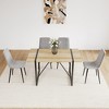 5-Piece Dining Set with MDF Kitchen Table and 4 Armless Chairs - 2 of 4