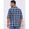 INSPIRE CHIC Men's Long Sleeve Checked Point Collar Plaid Dress Shirt - 3 of 4