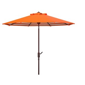 Athens Inside Out Striped 9Ft Crank Auto Tilt Umbrella - PAT8007 - Safavieh - 1 of 3
