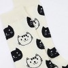 Black and White Cat Pattern Socks (Women's Sizes, Adult Medium) - 3 of 3
