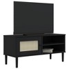 vidaXL TV Stand SENJA Rattan Look Black 41.7 in.x15.7 in.x19.3 in. Solid Wood Pine - 3 of 4