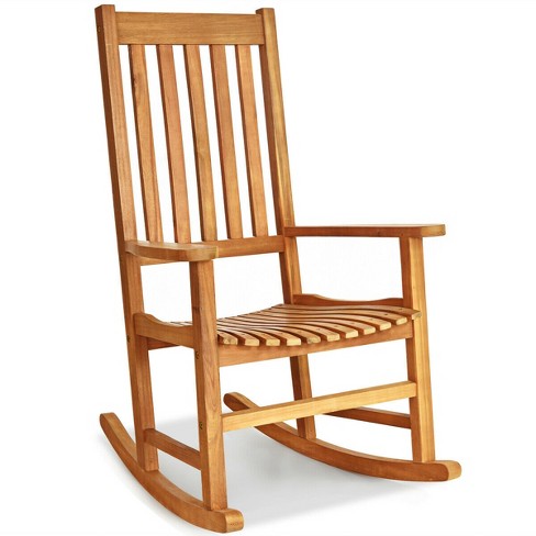 Poly Lumber Patio Rattan High Back Rocking Chair,Porch Rocker with High Back ,Support Rocking Chairs for Both Outdoor and Indoor