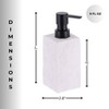 Evideco French Home Goods Modern Square Resin Soap & Lotion Dispenser - 9 fl oz, Stone Effect Design - 4 of 4