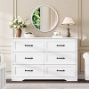 Acekool 5-Drawer Grey Dresser, Modern Farmhouse Tall Chest with Wide Handles, Storage Organizer for Bedroom, Living Room - 2 of 4